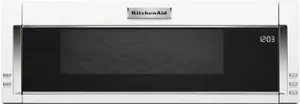 Front view of the /KitchenAid KMLS311HWH microwave